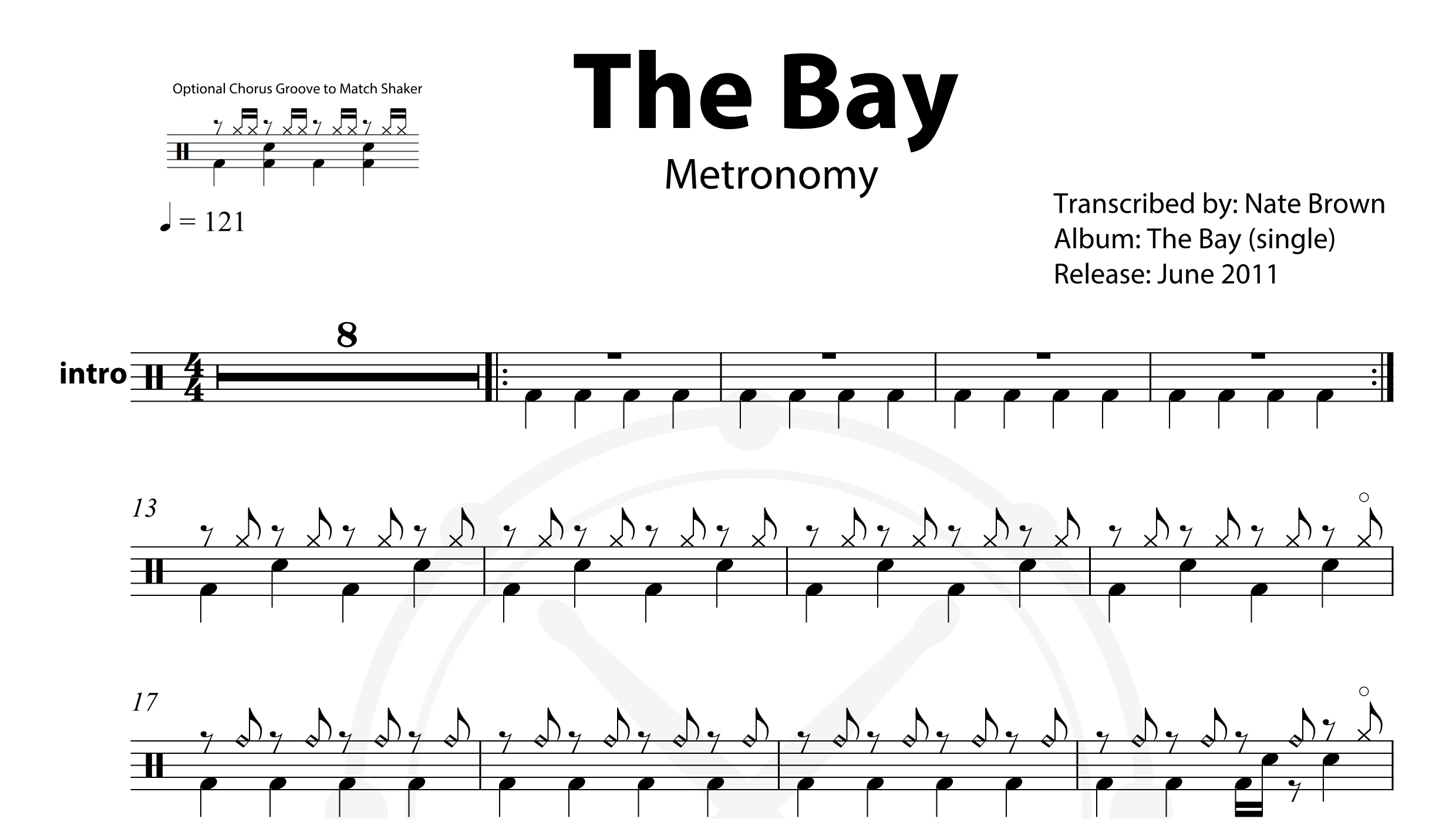 Metronomy – The Bay鼓谱