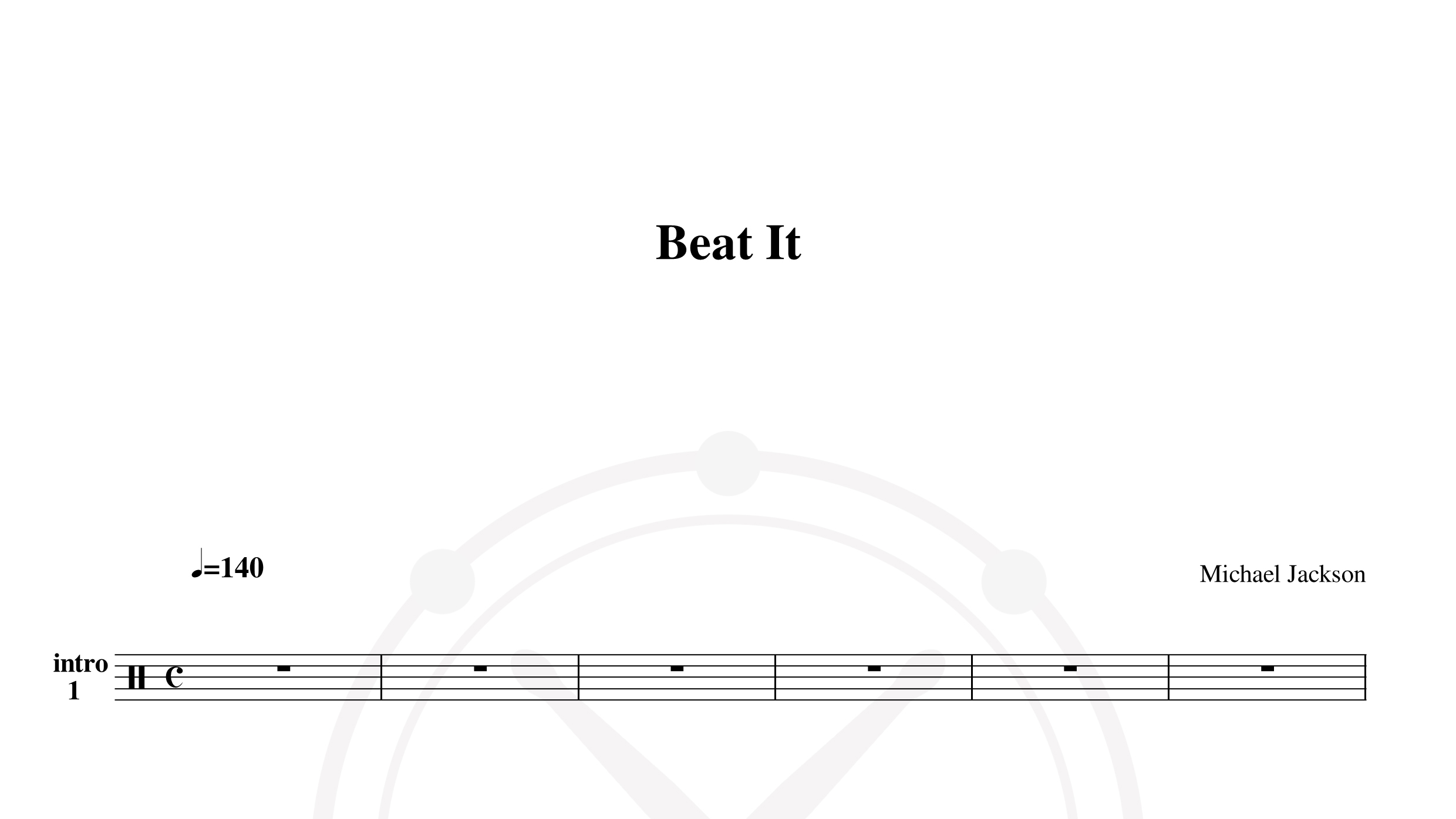 Michael Jackson – Beat It鼓谱