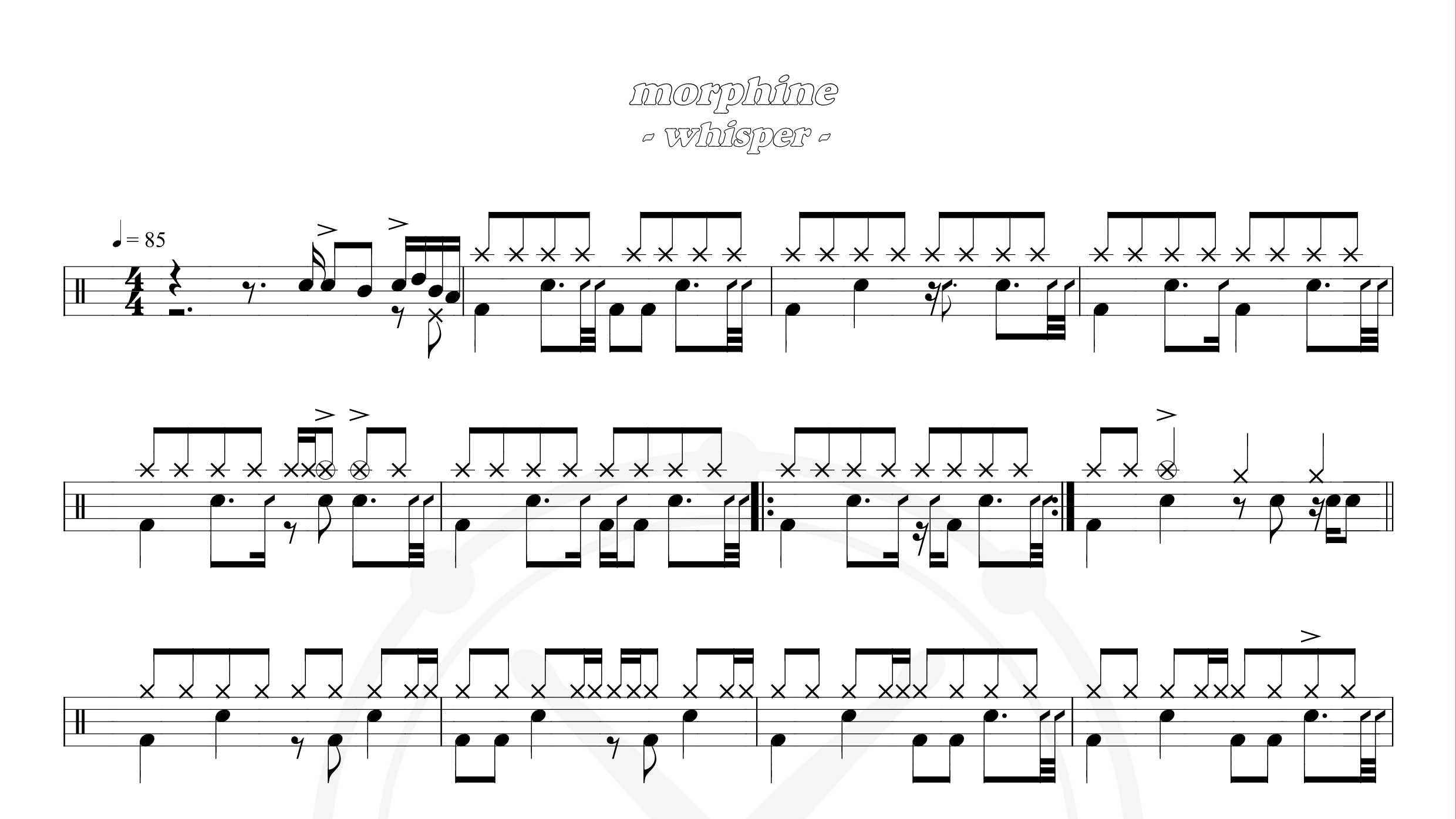 Morphin – whisper鼓谱