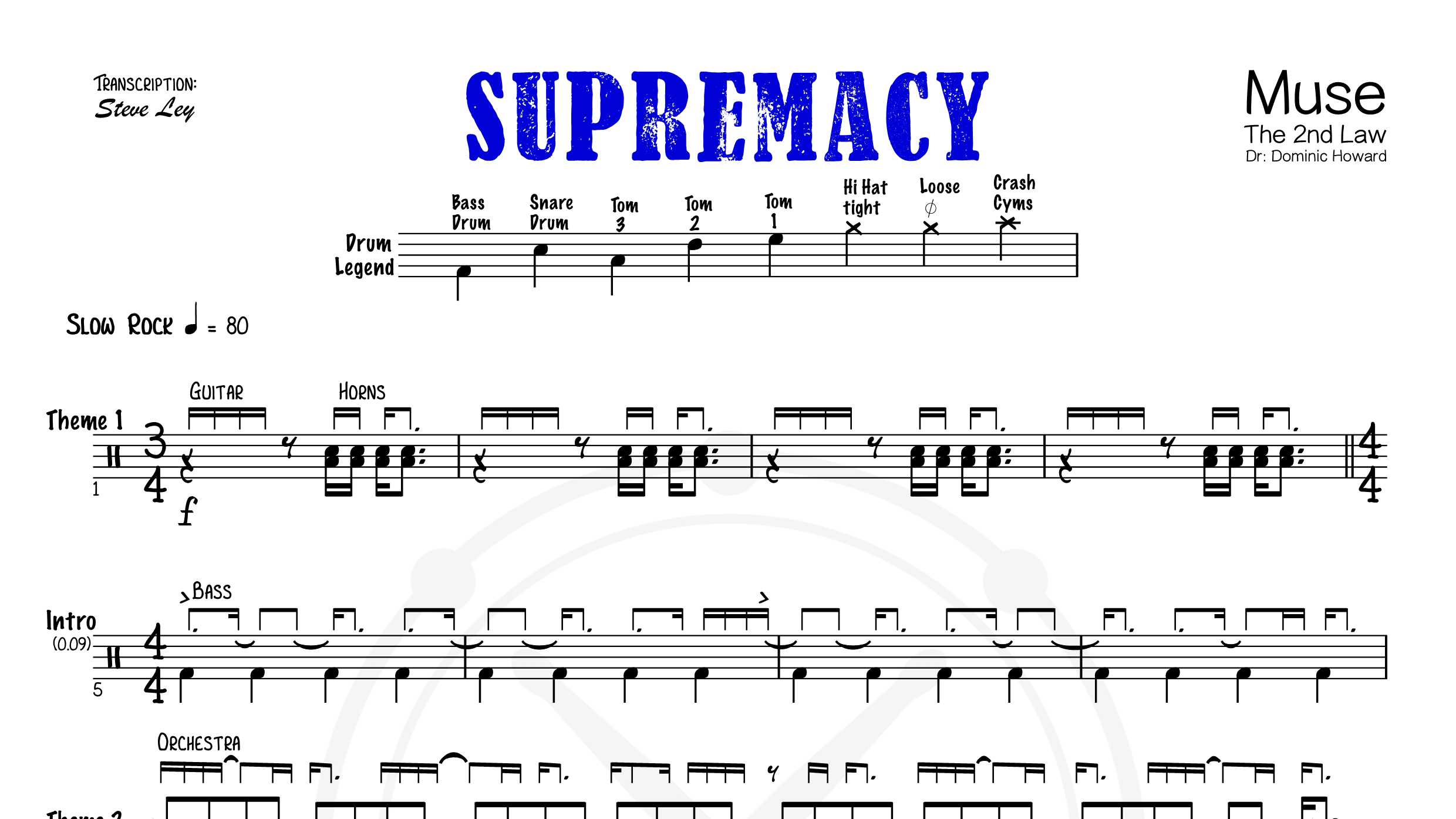 Muse – Supremecy鼓谱