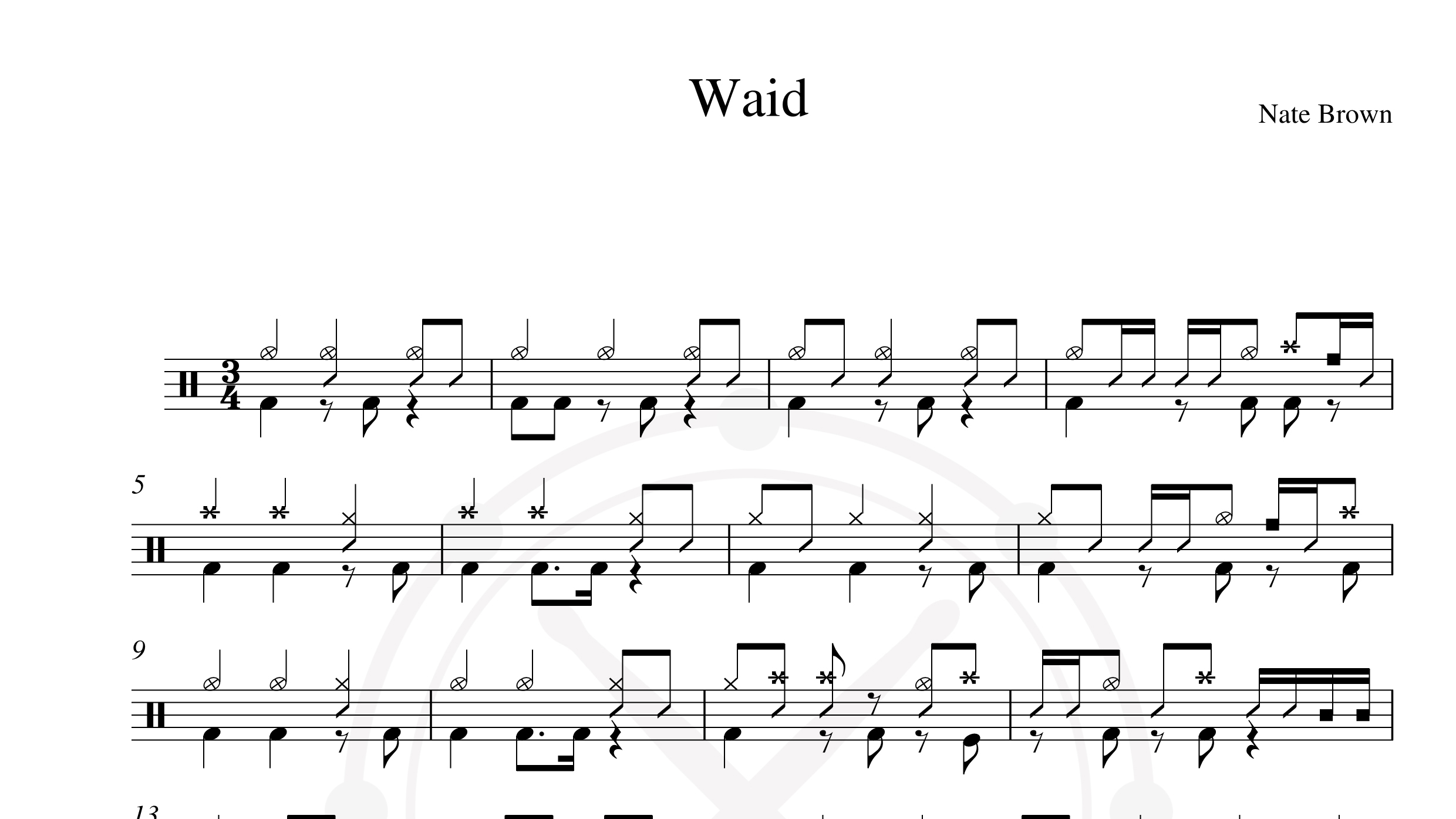 Nate Brown – waid鼓谱