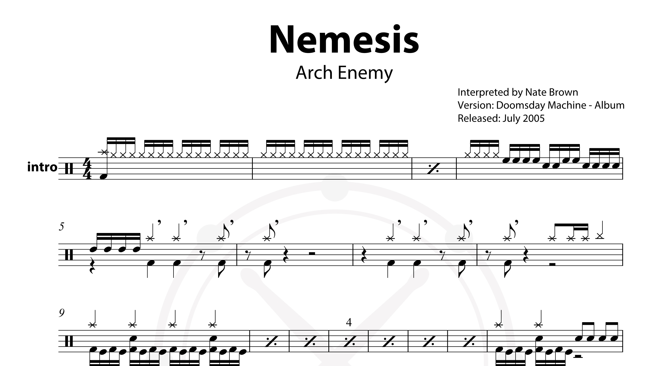 Nemesis – ArchEnemy鼓谱