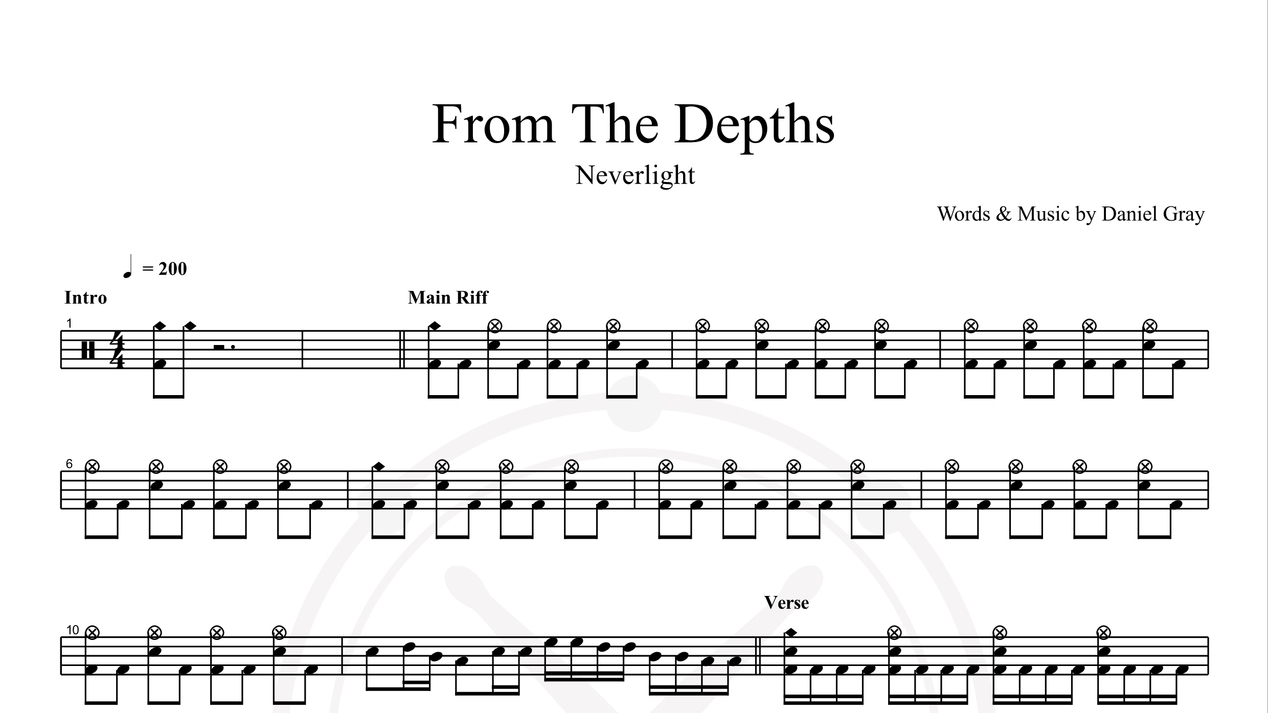 Neverlight – From The Depths鼓谱