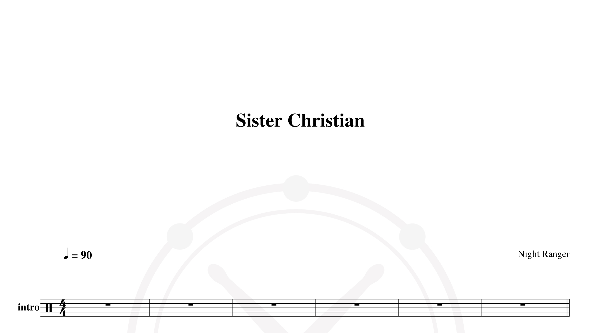 Night Ranger – Sister Christian鼓谱