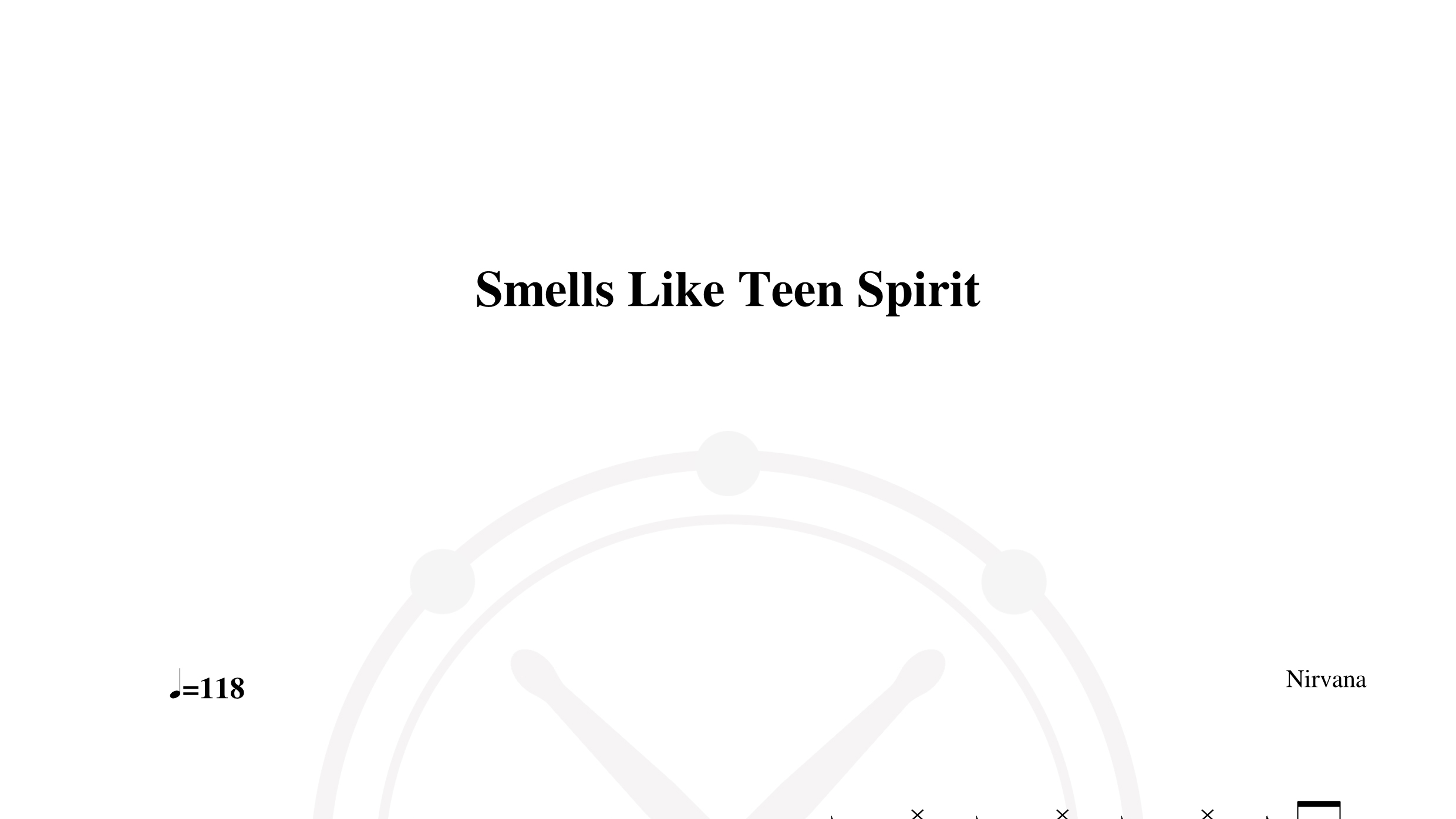 Nirvana – smells like teen spirit鼓谱