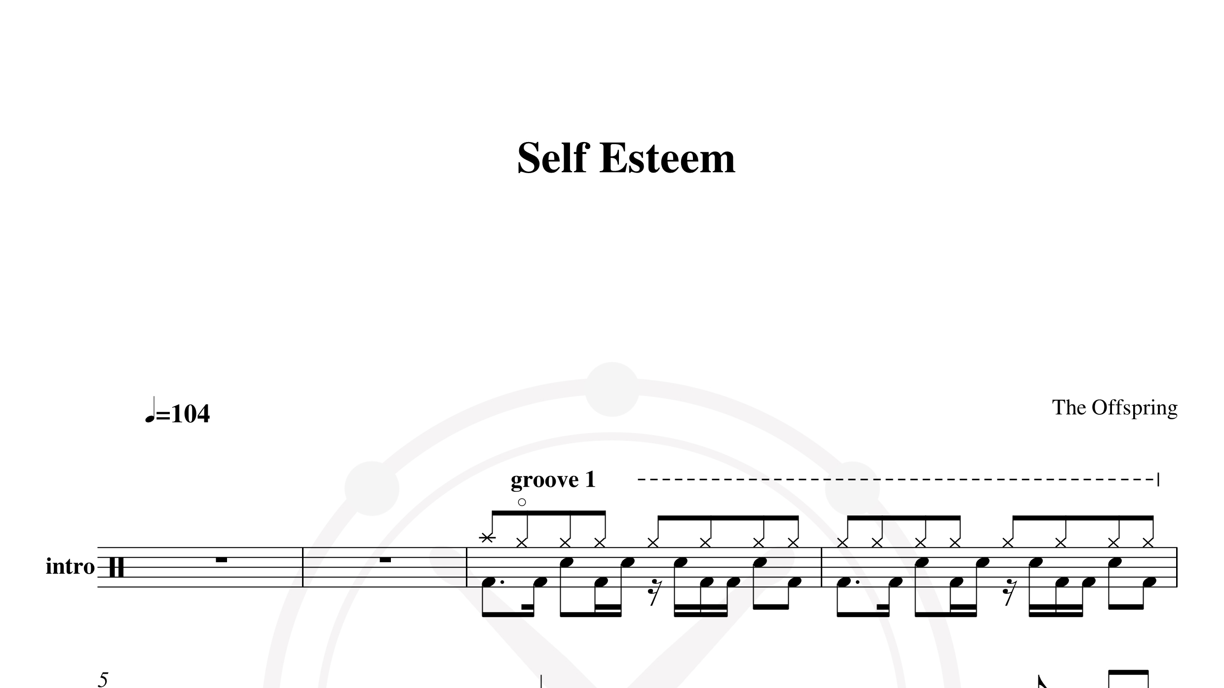 Offspring – Self Esteem鼓谱