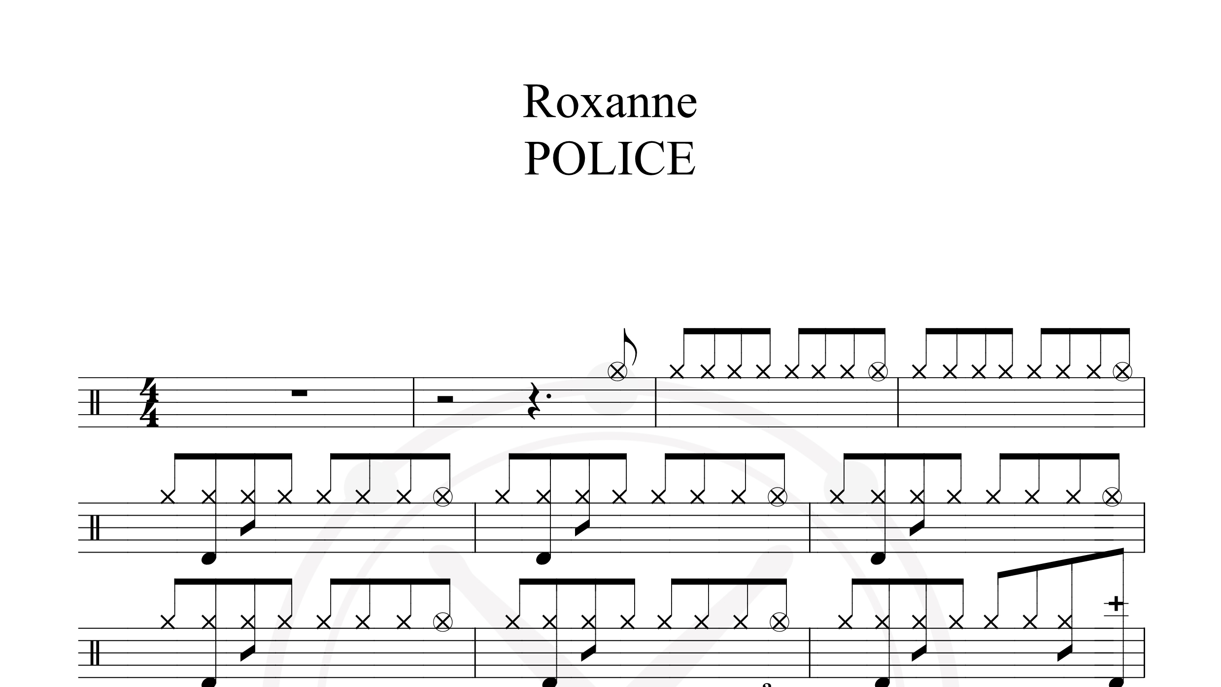 Police – Roxanne鼓谱
