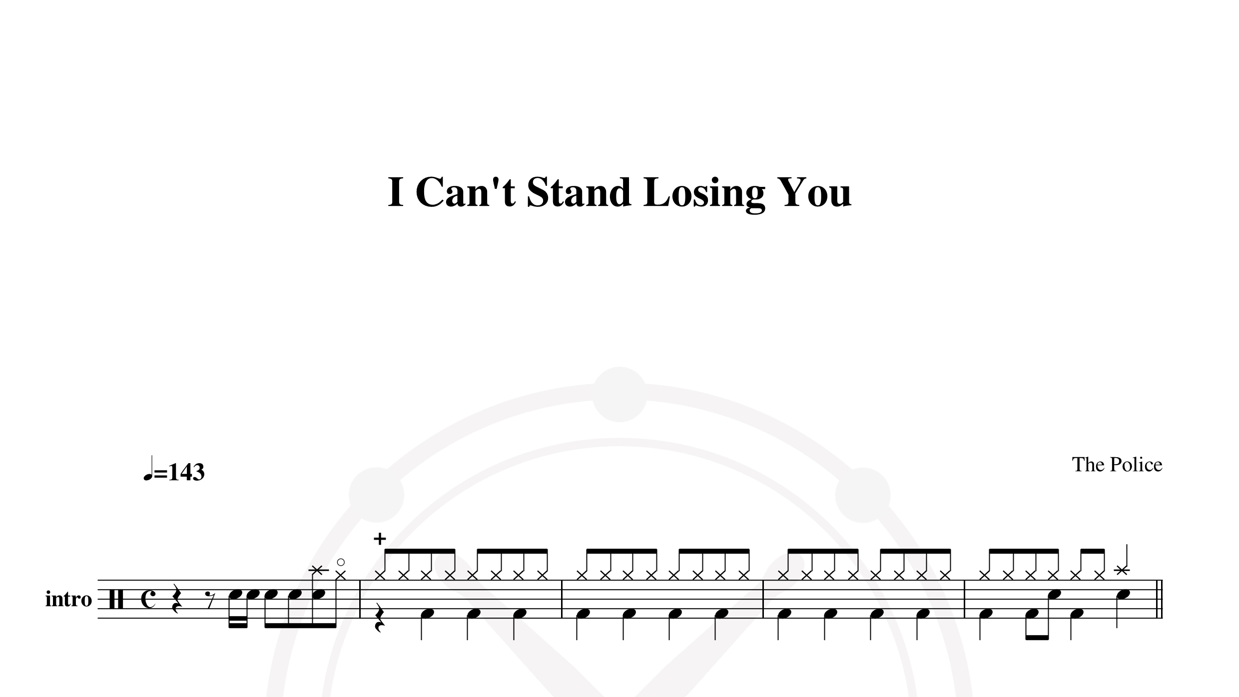 Police – i can’t stand losing you鼓谱