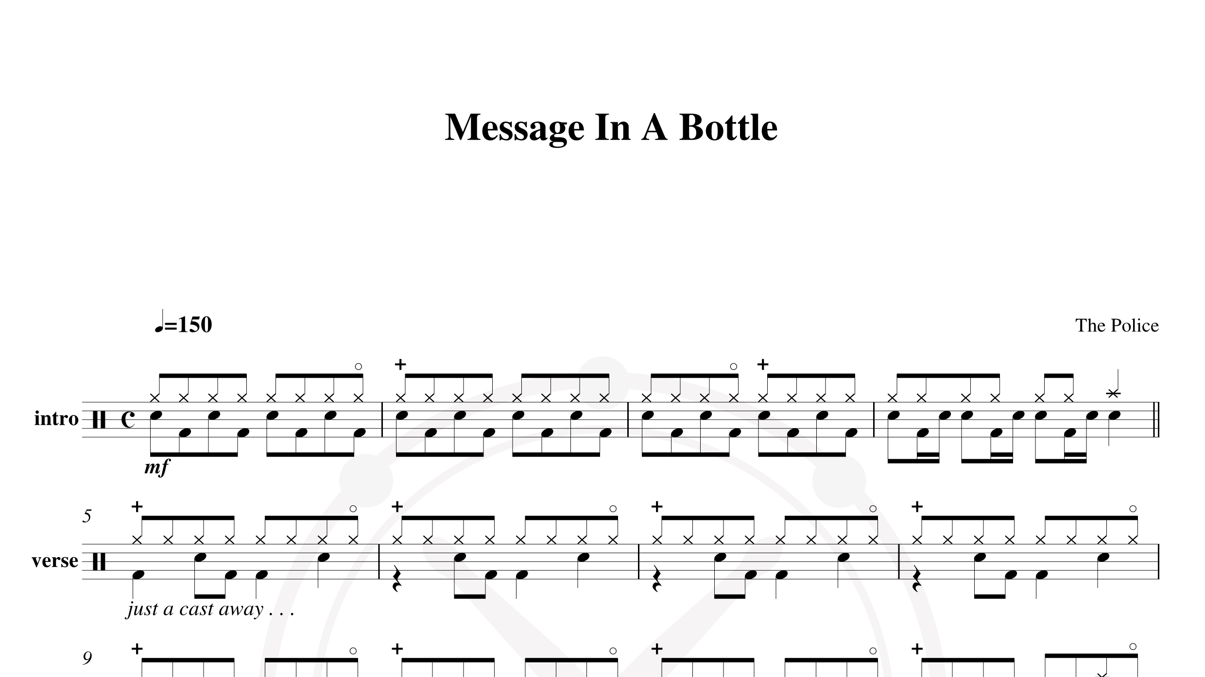 Police – message in a bottle鼓谱