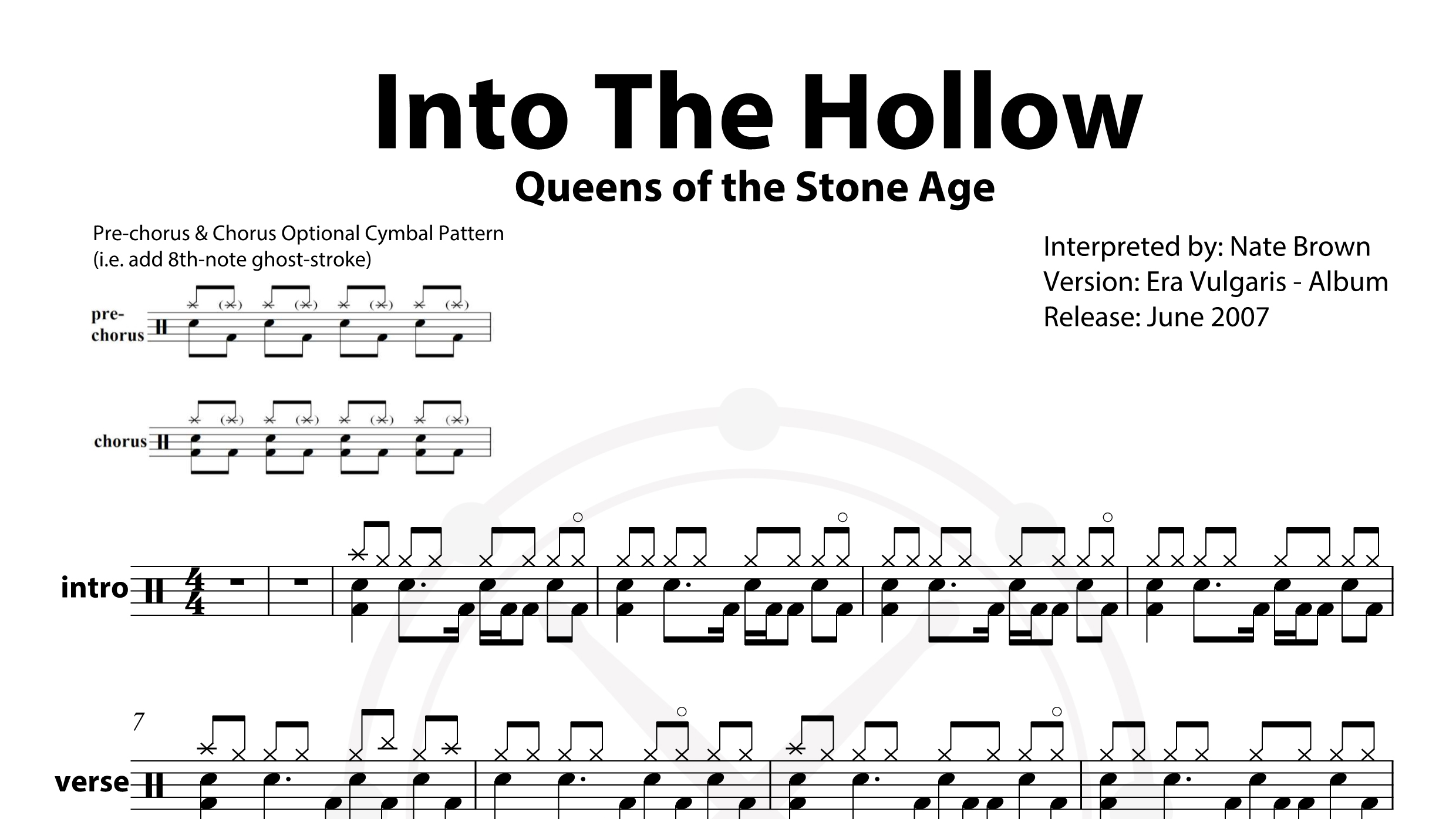 Queens Of The Stone Age – Into The Hollow鼓谱