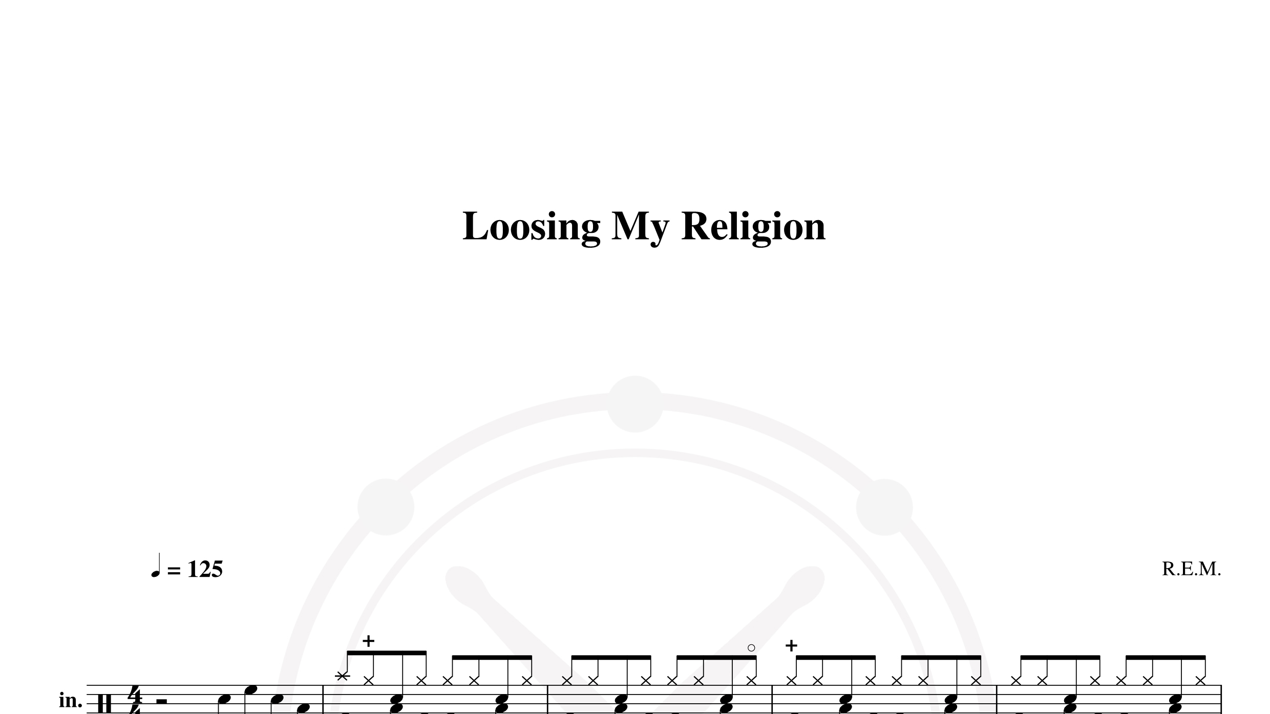 R.E.M. – Losing My Religion鼓谱