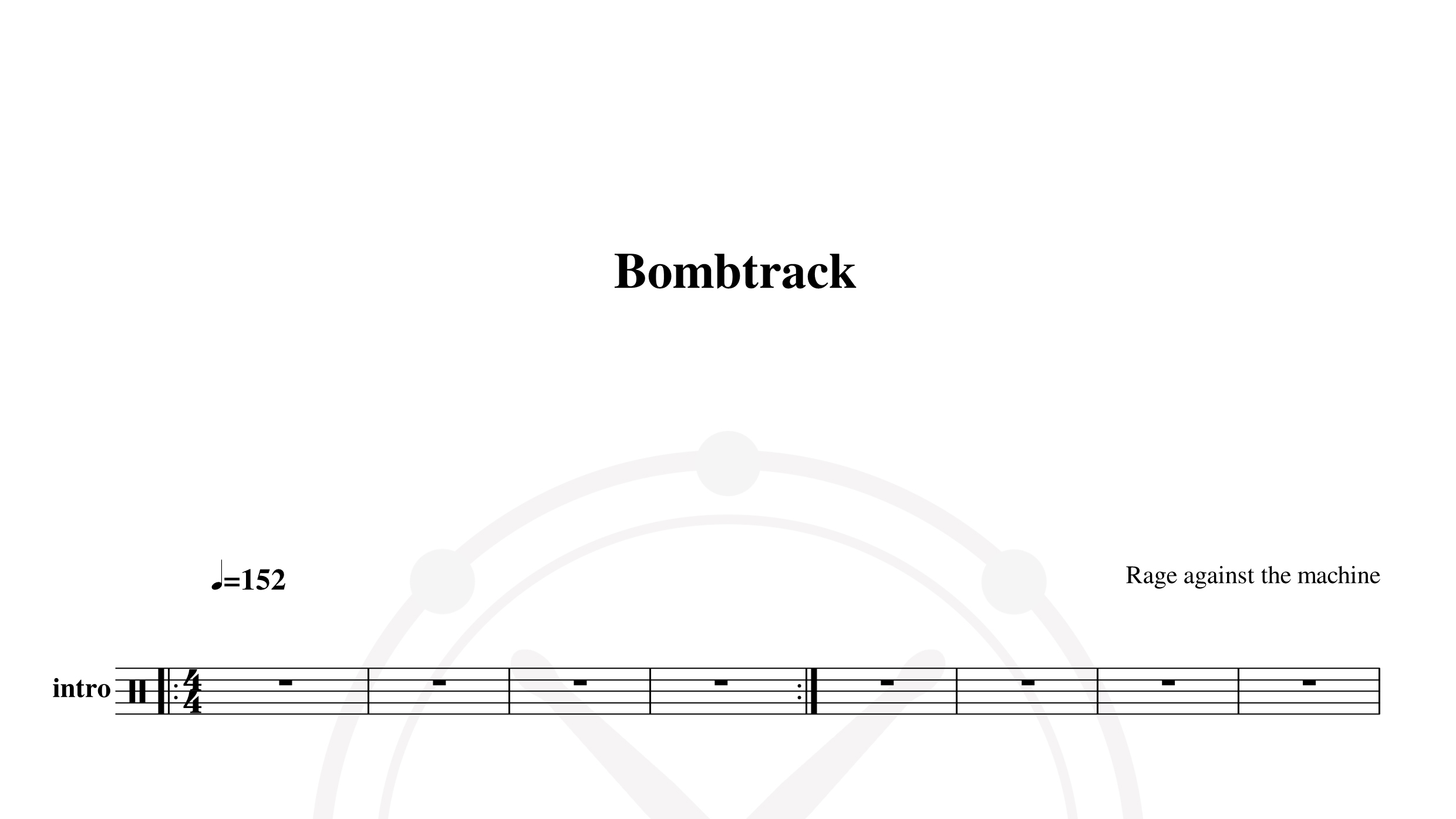 Rage Against The Machine – Bombtrack鼓谱