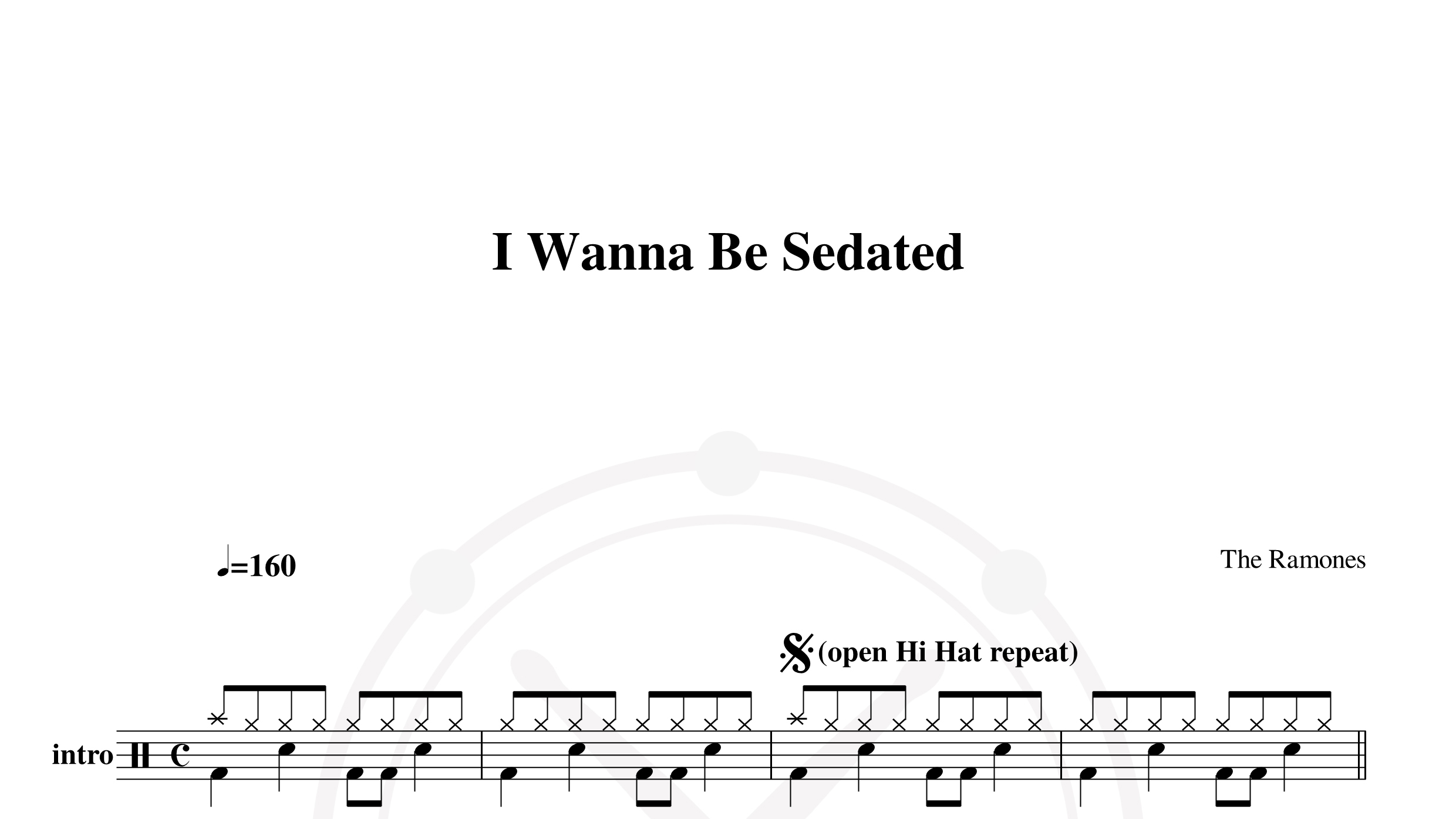 Ramones – I Wanna Be Sedated鼓谱