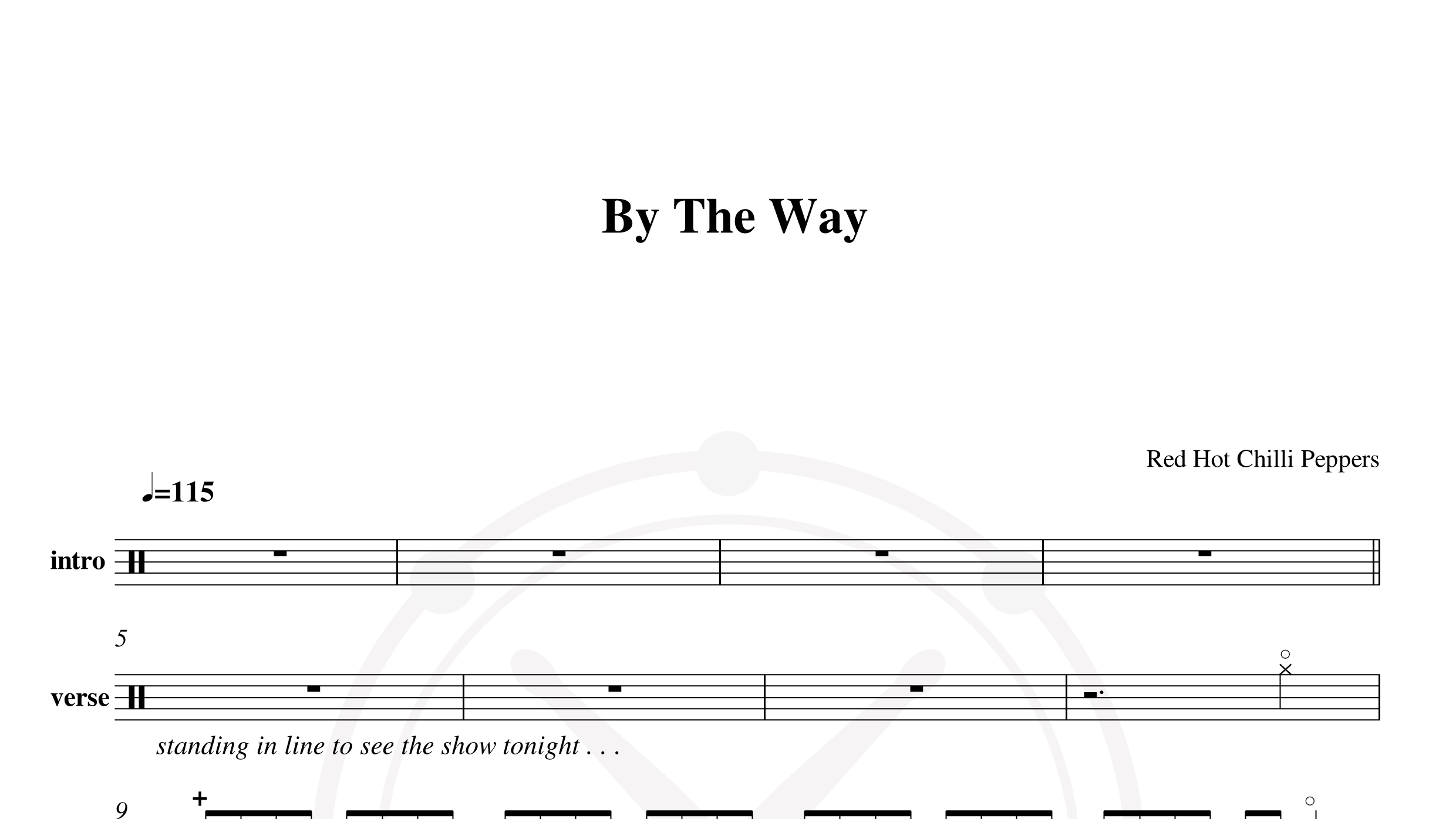 Red Hot Chili Peppers – By The Way鼓谱