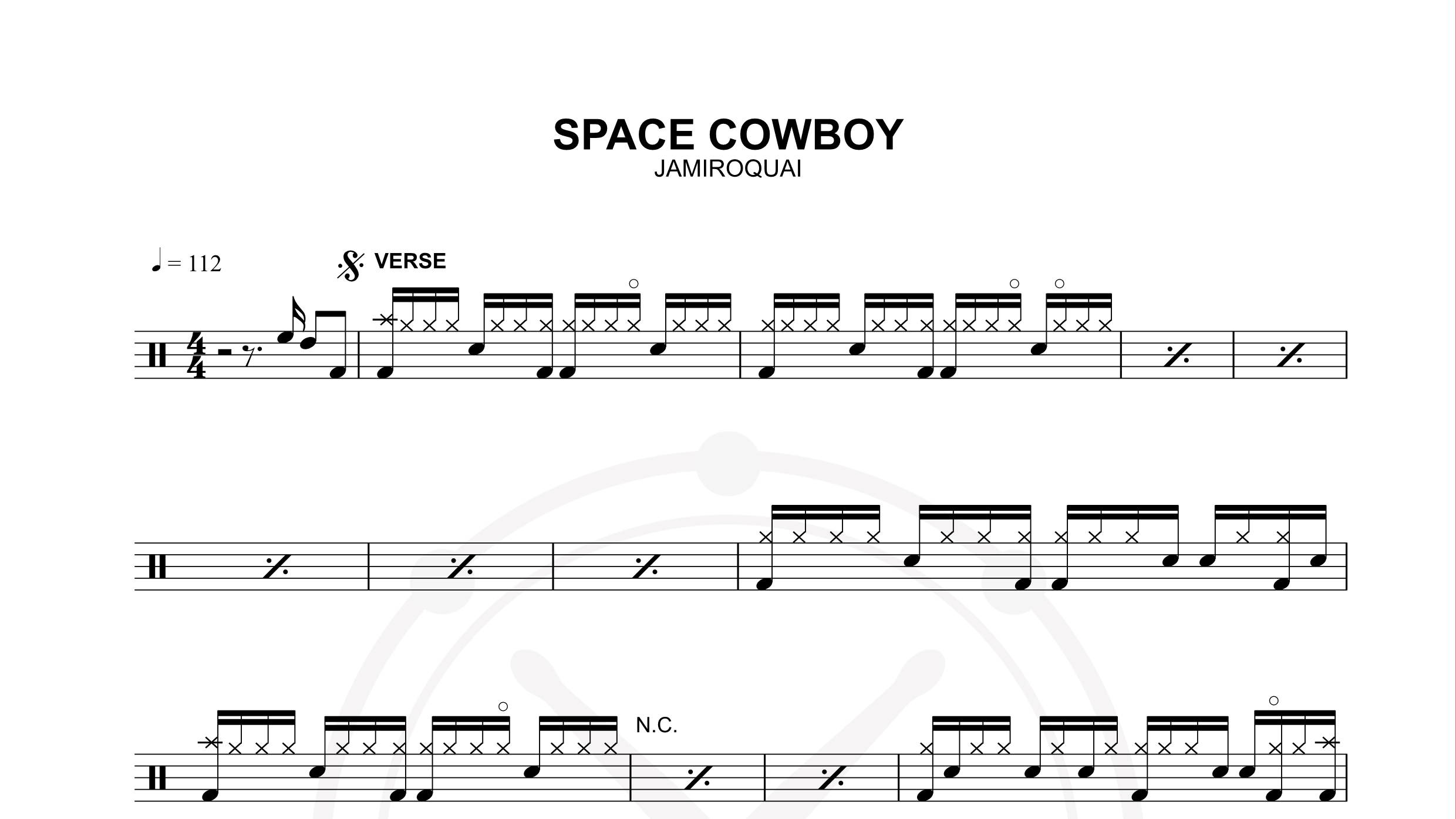 jamiroquai – space cowboy鼓谱