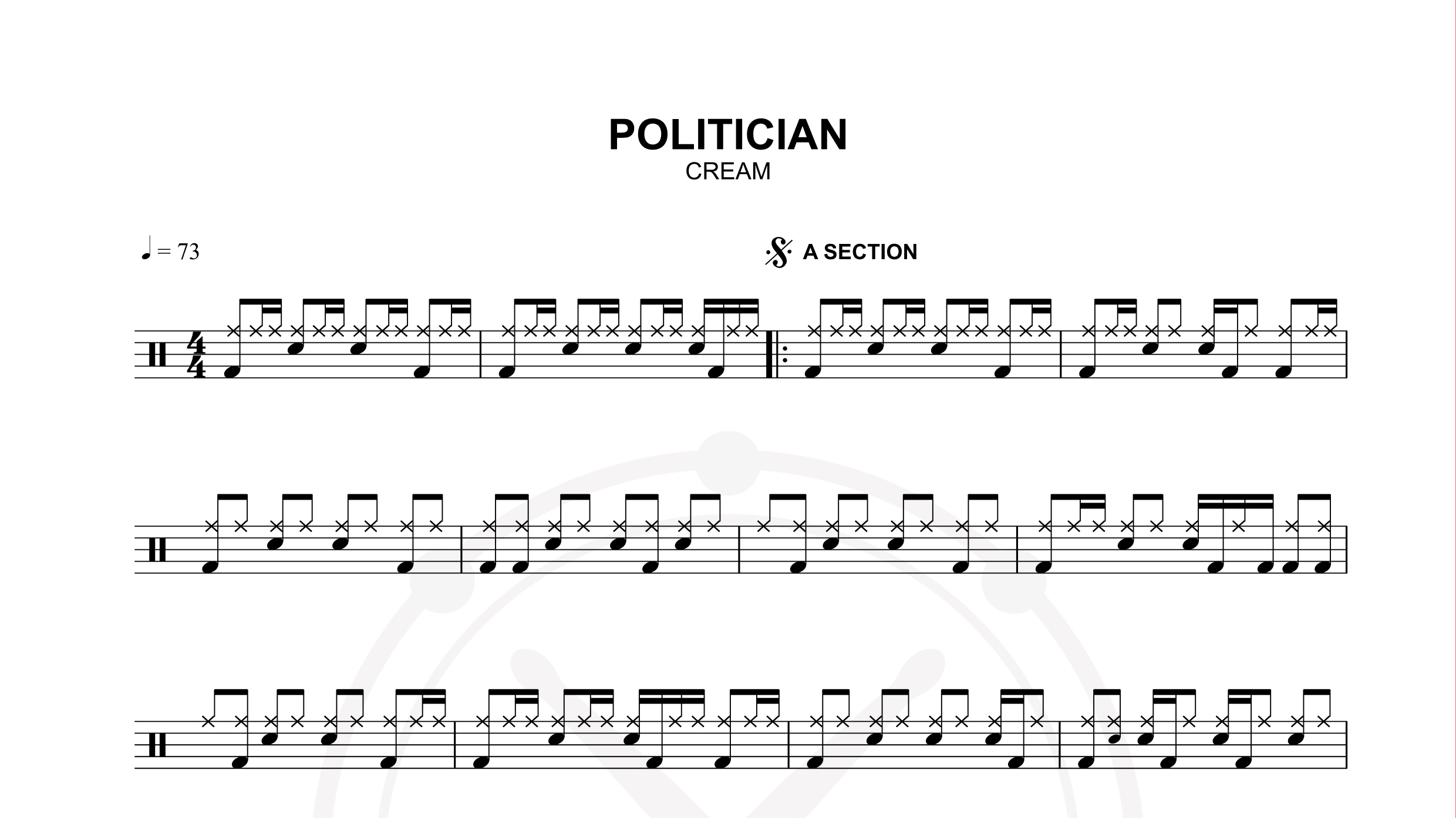 politician-cream鼓谱