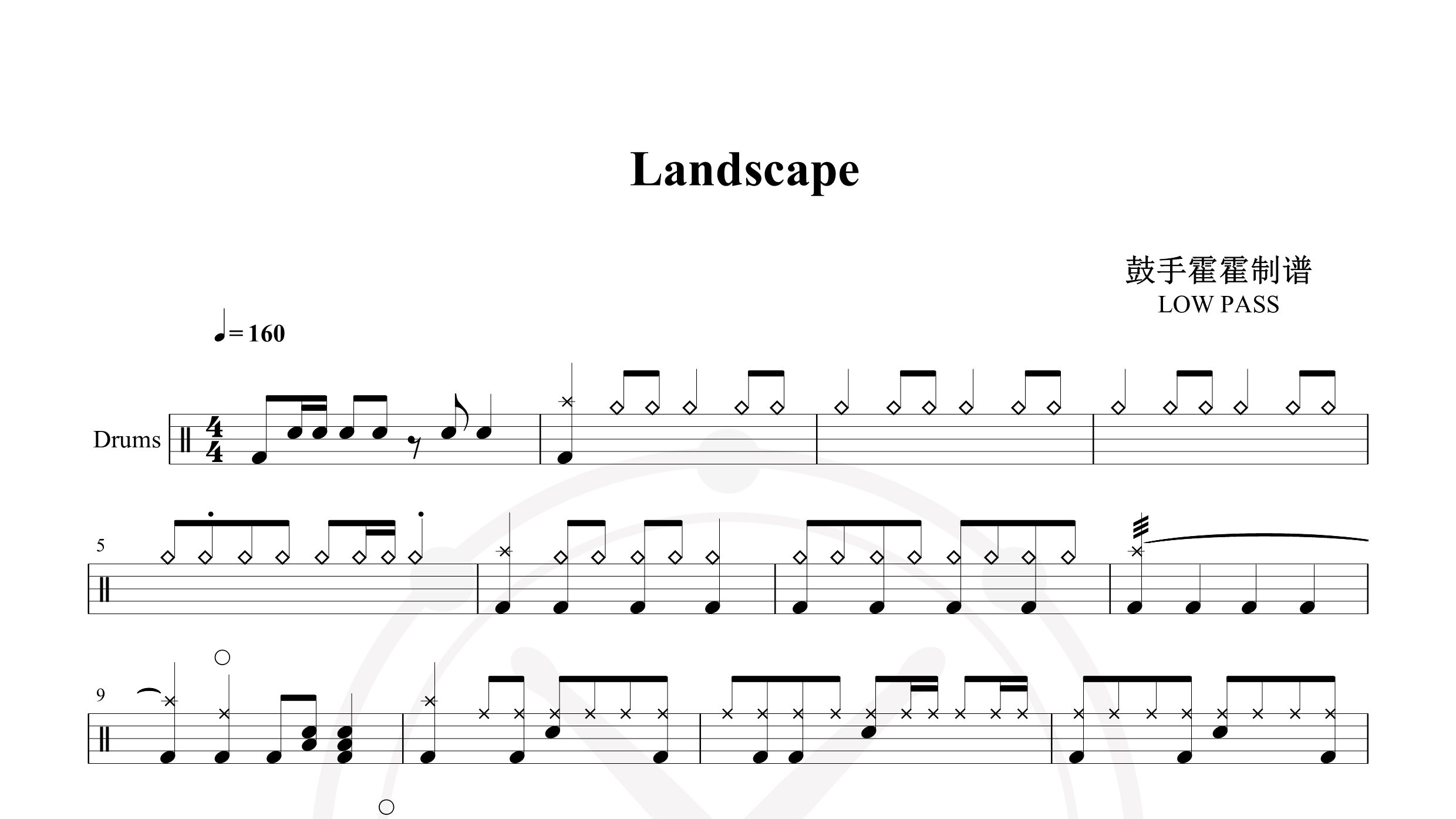 LOW-PASS – Landscape-鼓谱