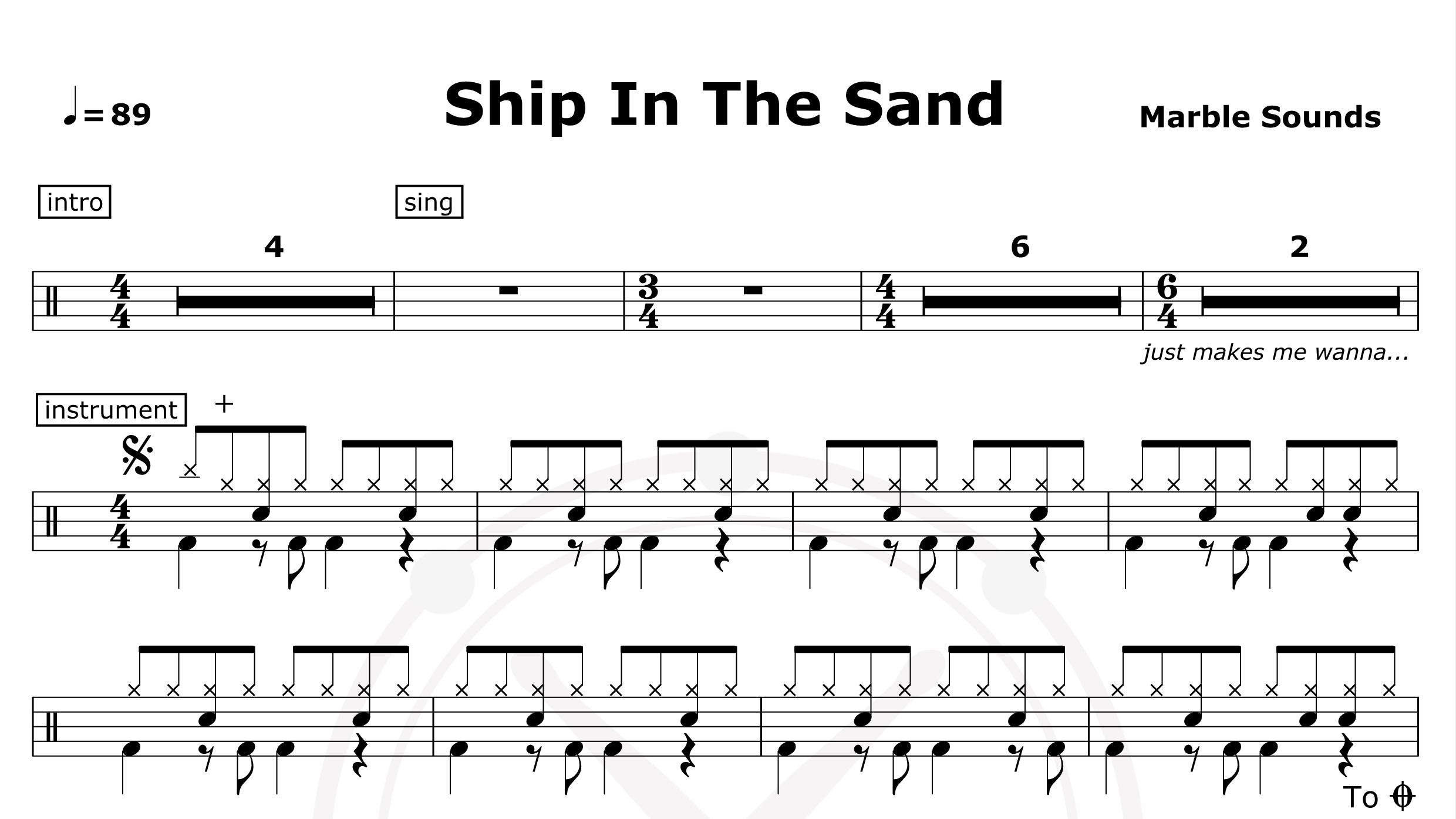 Ship In The Sand-Marble Sounds-鼓谱