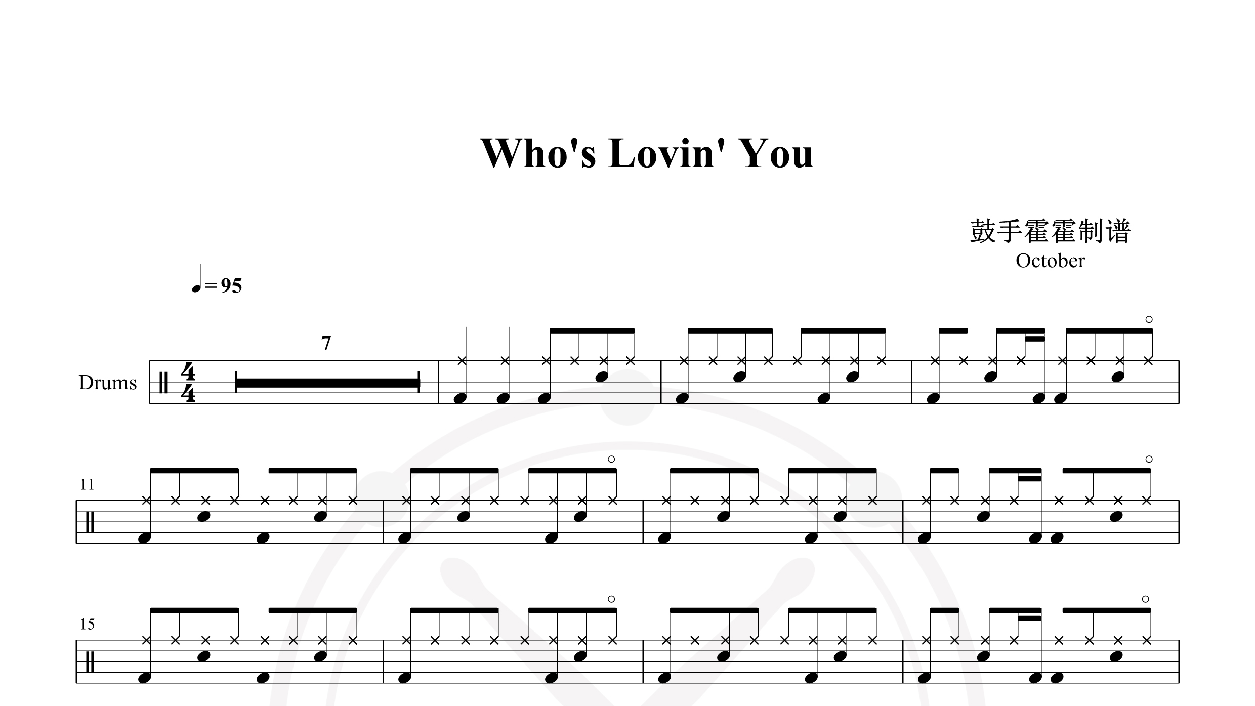 钢琴曲October – Who’s Lovin’ You