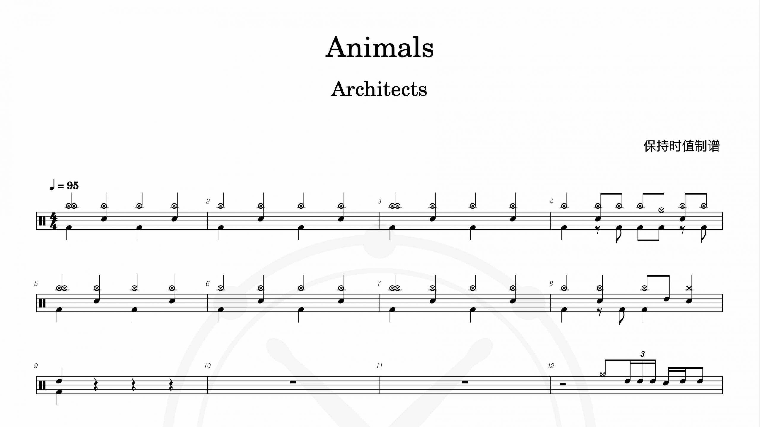 Architects – Animals-鼓谱