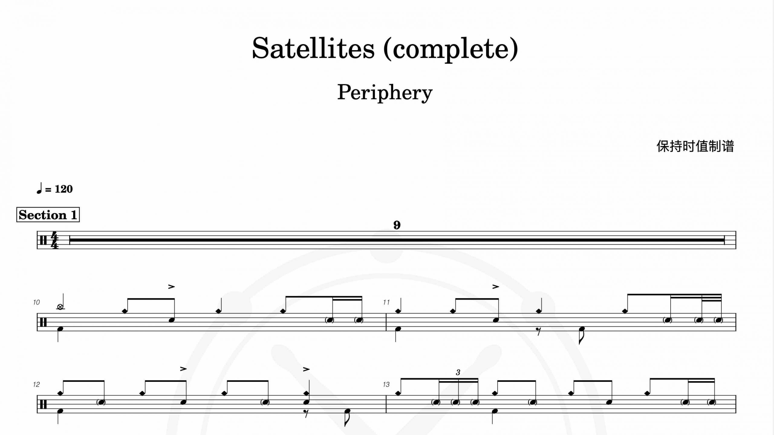 Periphery – Satellites (complete) -鼓谱