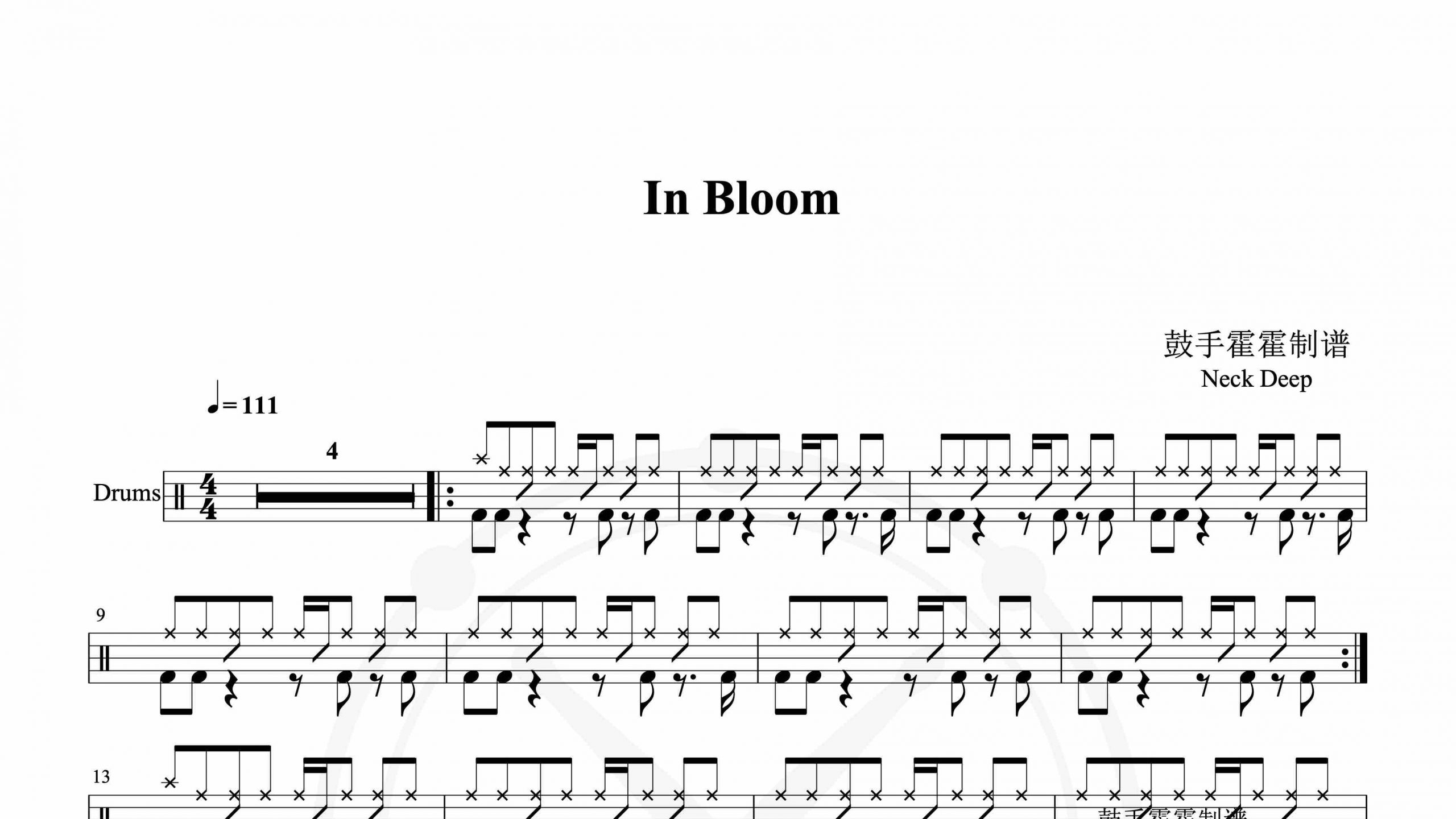 Neck Deep – In Bloom-鼓谱