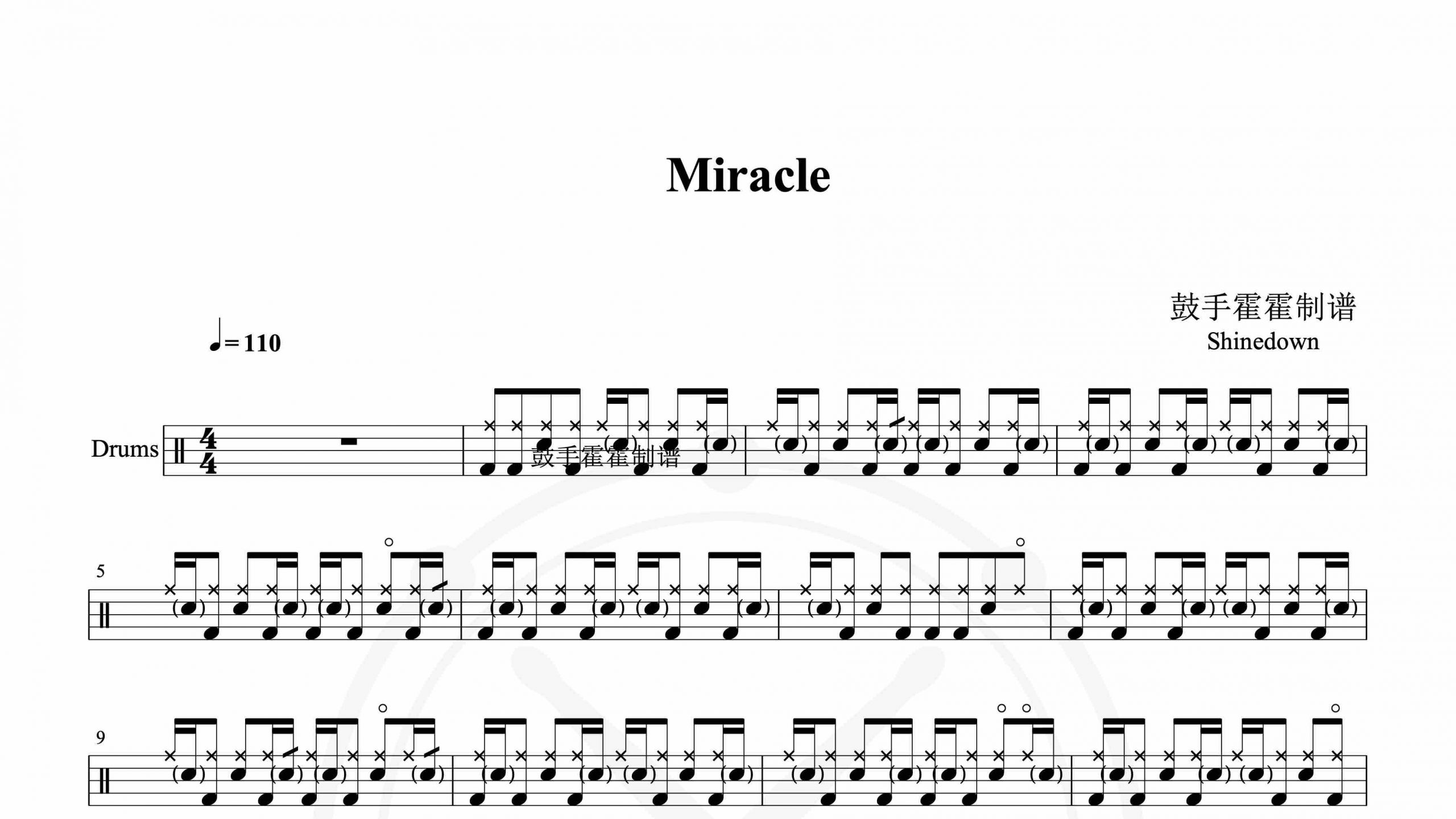 Shinedown – Miracle-鼓谱