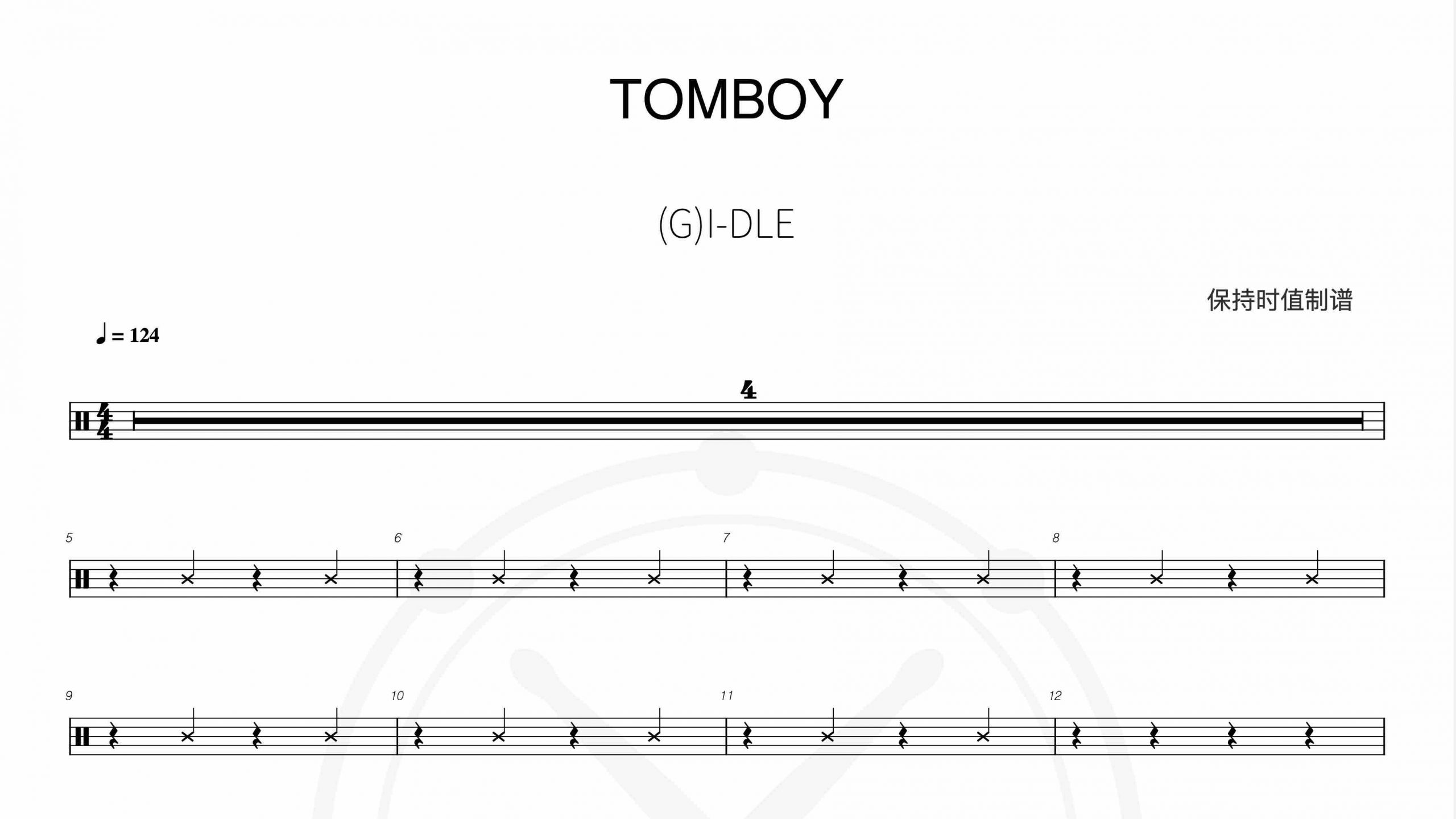 (G)I-DLE – TOMBOY-鼓谱