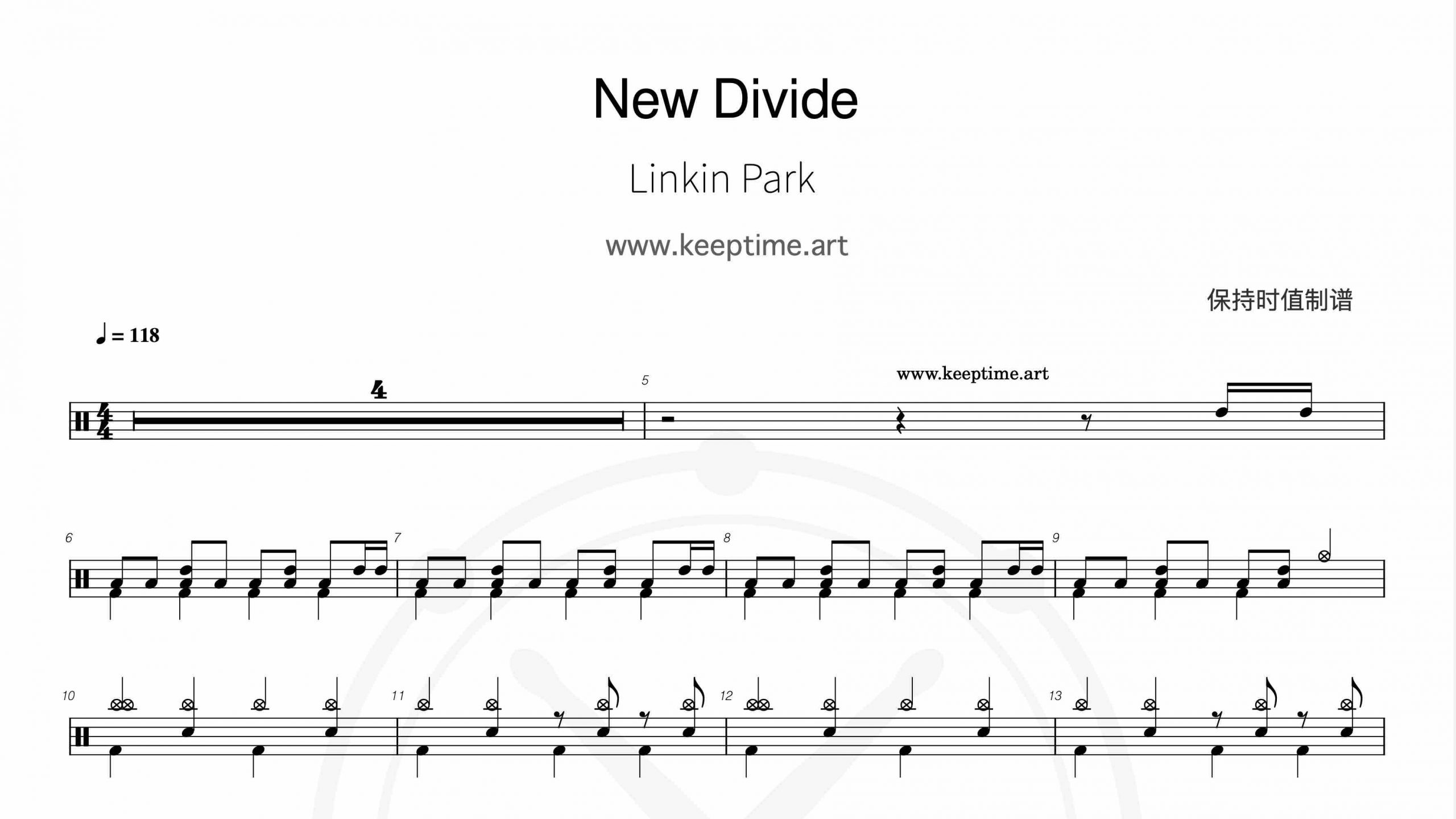Linkin Park 林肯公园- New Divide-鼓谱