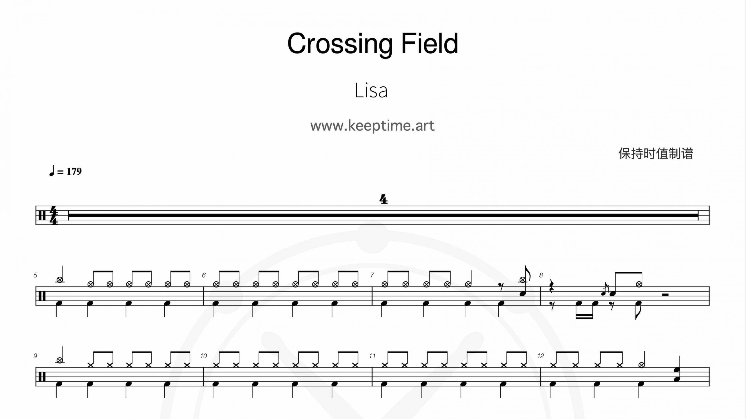 Lisa – Crossing Field -鼓谱