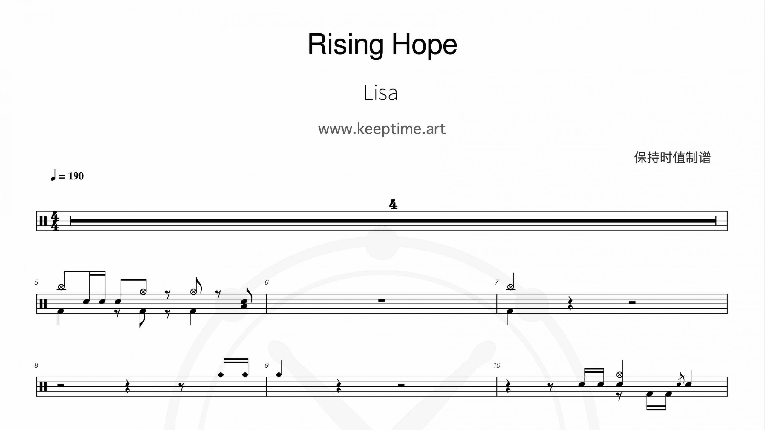 Lisa – Rising Hope-鼓谱