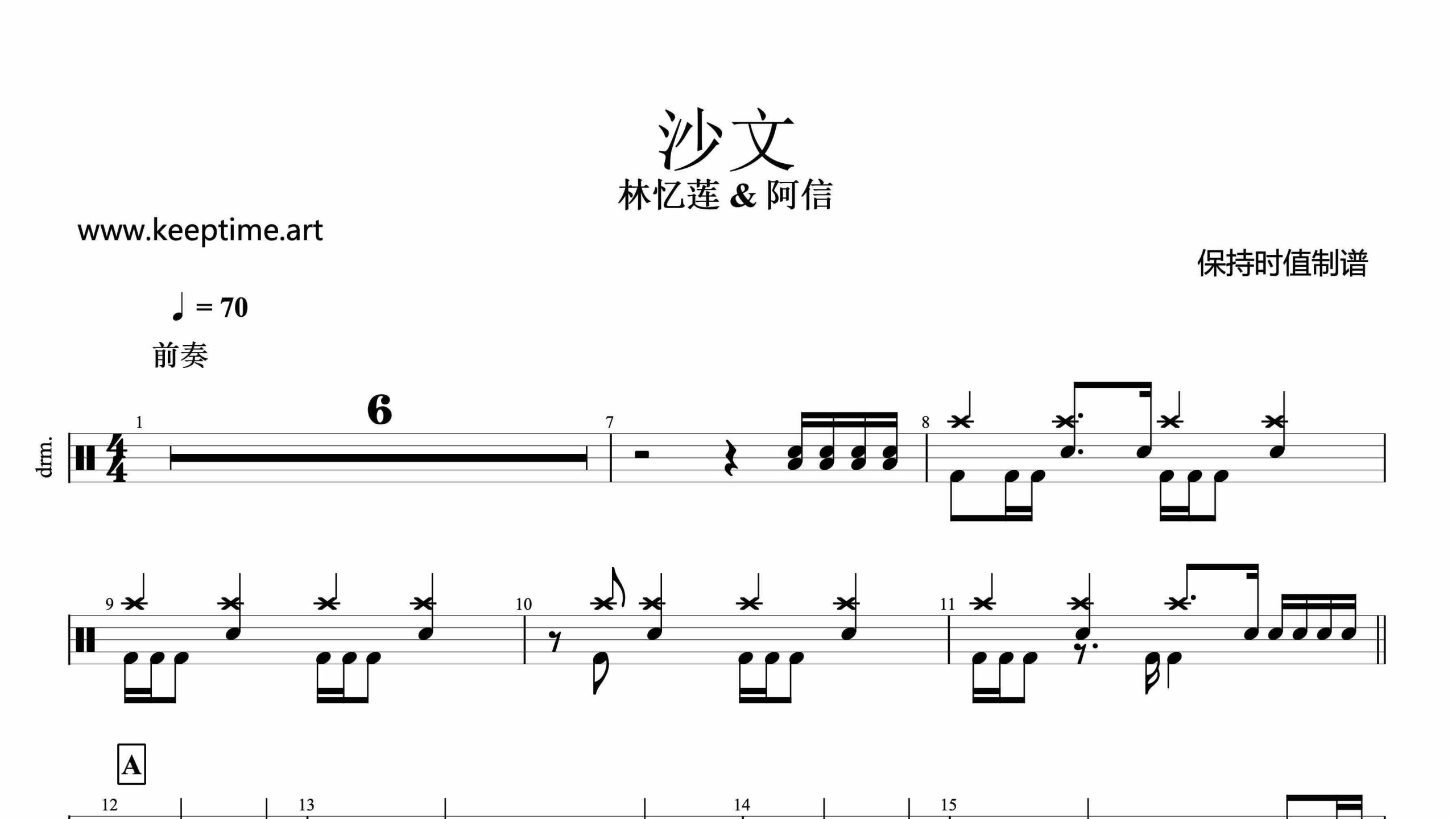 林忆莲-阿信沙文-鼓谱